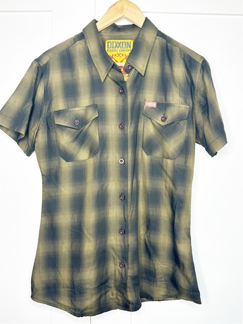 DIXXON FLANNEL THE CORPS BAMBOO button down SHIRT large green military utility